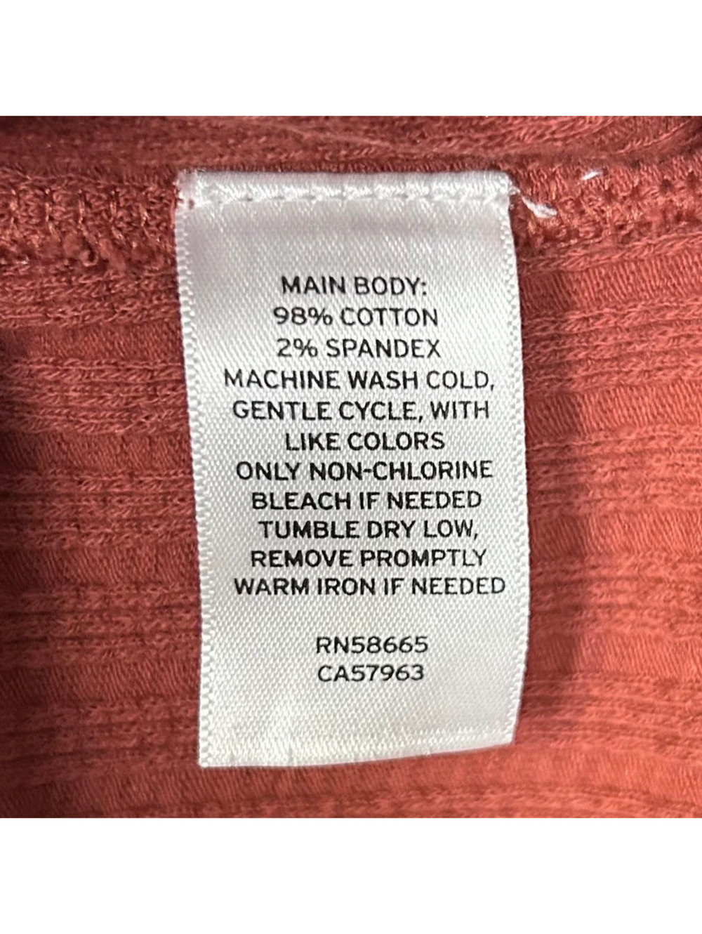 BP. Nordstrom Rust Ribbed Button Front Tank Top Size L - Picture 4 of 4